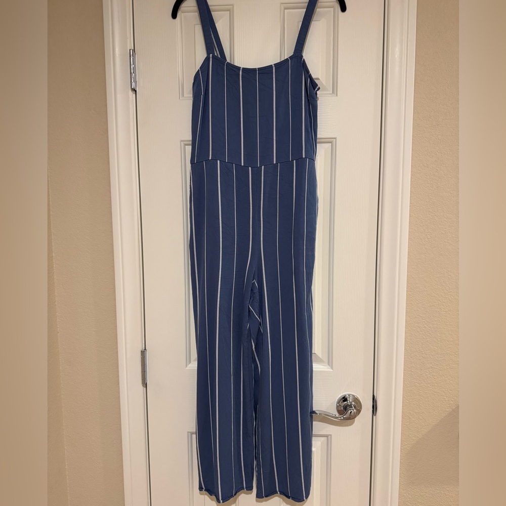 GAP blue/white striped jumpsuit size 2